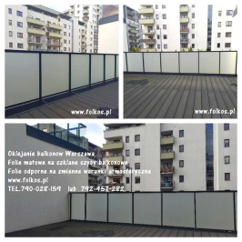 Folie matowe na szyby balkonowe- Oklejanie szklanych balustrad balkonowych