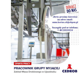 Pracownik Grupy Myjącej w Ujazdówku