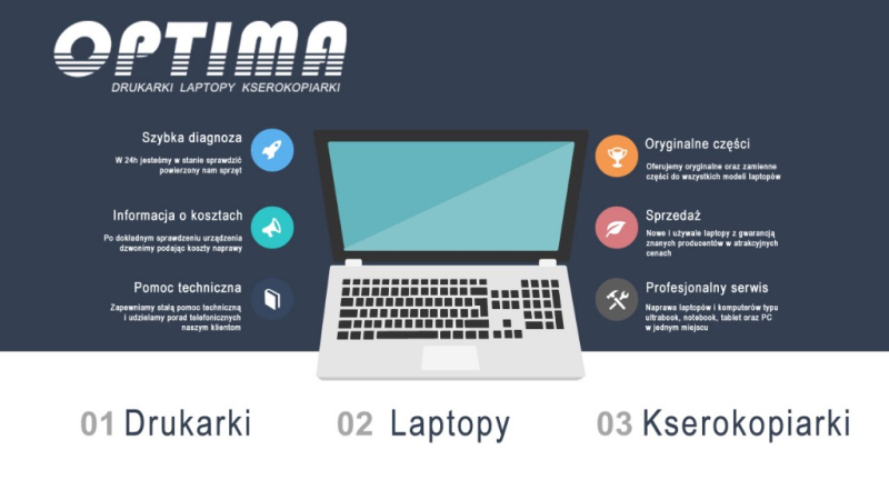 Naprawa i Serwis laptopów drukarek Częstochowa - Optima-md